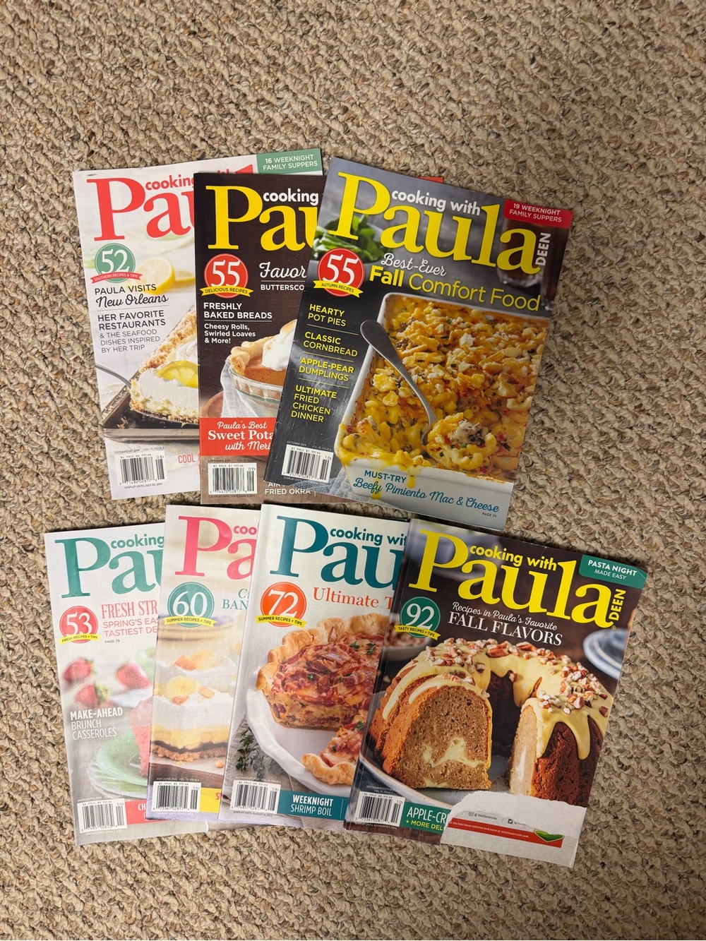 Lot of 7 Cooking with Paula Deen Magazines